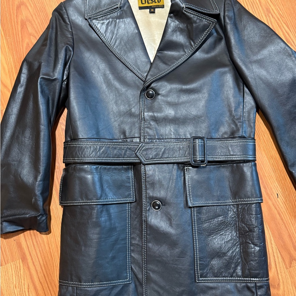 Vintage 70’s Men’s Cresco Leather Trench Coat